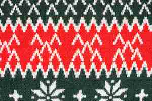 Free photo flat lay ugly christmas fabric pattern