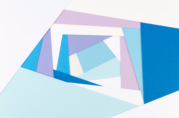 Flat lay of vibrant geometric paper shapes