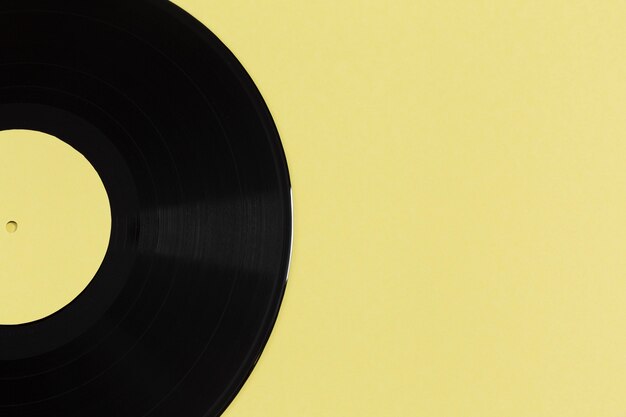 Flat lay vinyl record composition