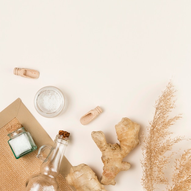 Free photo flat lay of zero waste concept