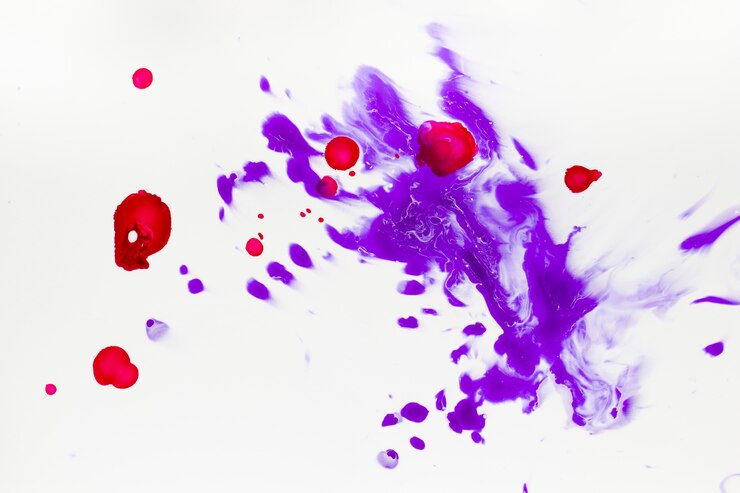 Free Photo flat view of splashes of paint