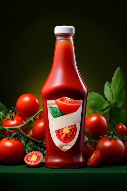 Foto gratuita condimento aromatizzante a base di pomodori