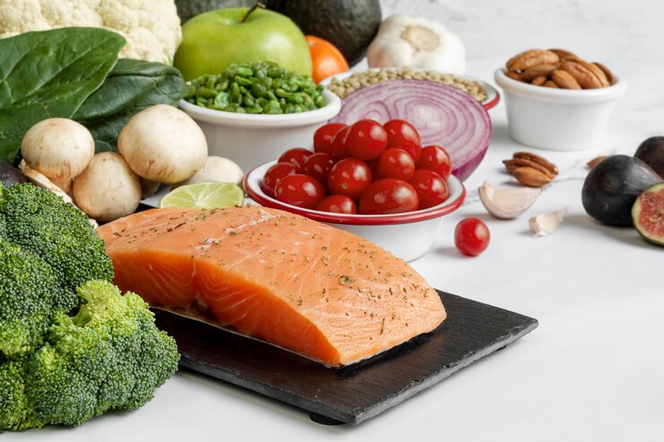 Flexitarian diet food arrangement