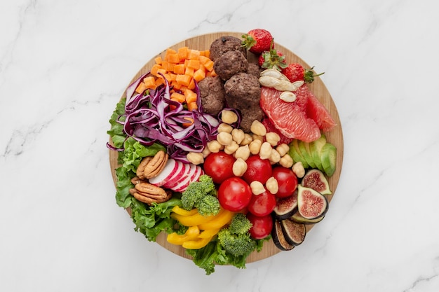 Free photo flexitarian diet food arrangement