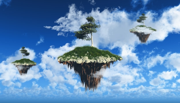 Floating islands background