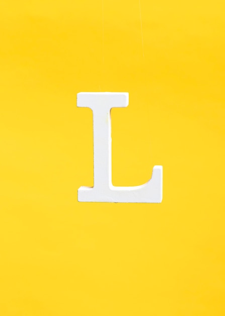 Floating letter l background concept