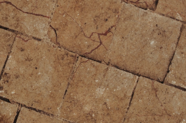 Floor of stone blocks