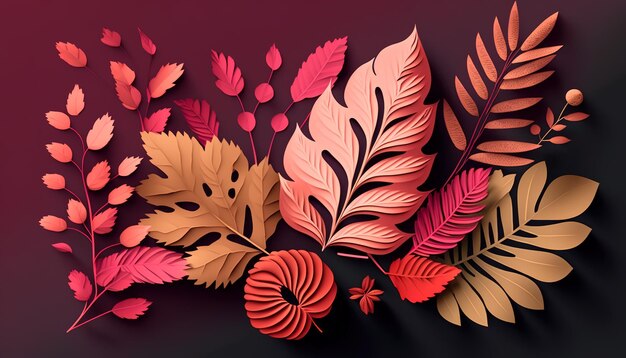 Floral arrangement with trendy colors Viva Magenta generative AI