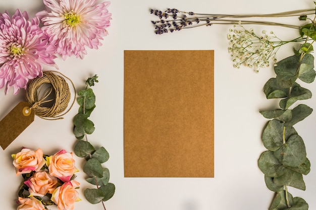 Floral decoration and cardboard sheet