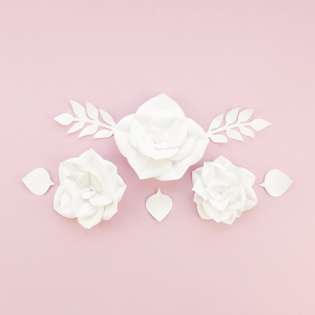 Floral decoration on pink background