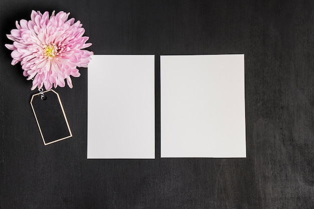 Floral decoration with sheets of paper