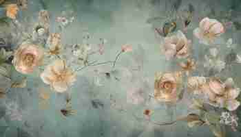 Free photo floral elegance painted in multi colored fantasy generated by ai