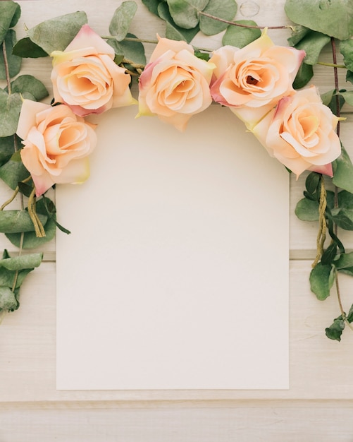 Free photo floral frame and template