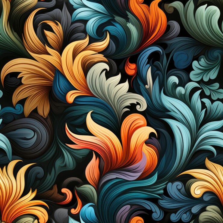 Free Photo floral seamless pattern