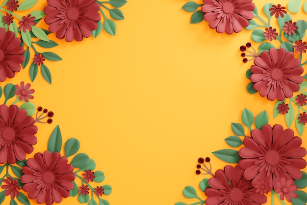 Floral spring wallpaper with copy space