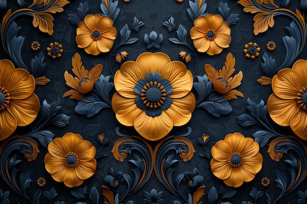 Free photo floral wallpaper ai generated