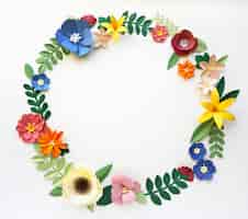 Free photo flower papercraft art activity handmade copy space