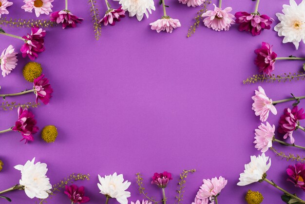 Free photo flowers background copy space