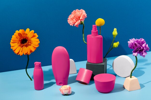 Flowers and cosmetics containers