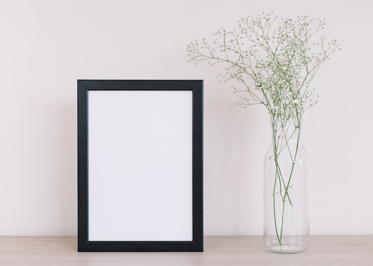 Free Photo flowers and a frame