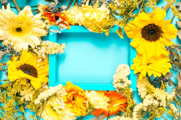 Flowers and frame