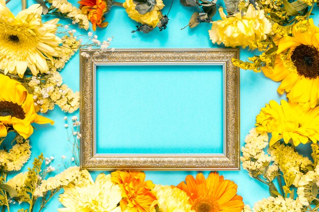 Flowers and frame