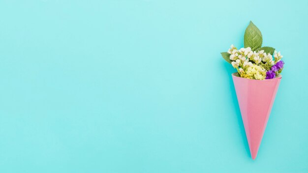 Flowers in paper cone