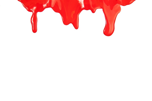 Flowing red paint