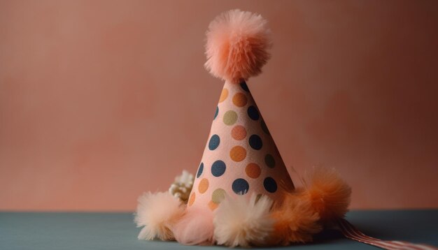 Free photo fluffy animal toy decoration in pink colors generated by ai