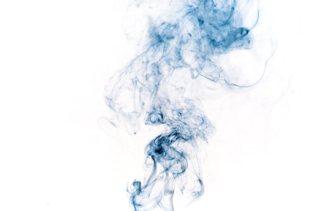 Fluffy blue smoke