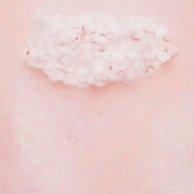 Fluffy cloud on painted textured
