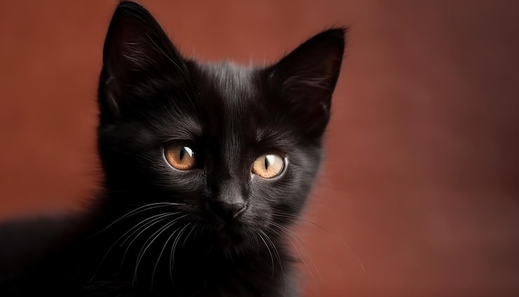 Free Photo fluffy kitten staring with charming blue eyes generated by ai