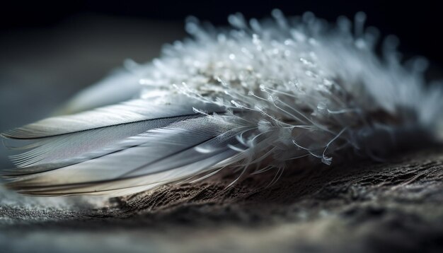 Fluffy quill pen light as feather generated by AI