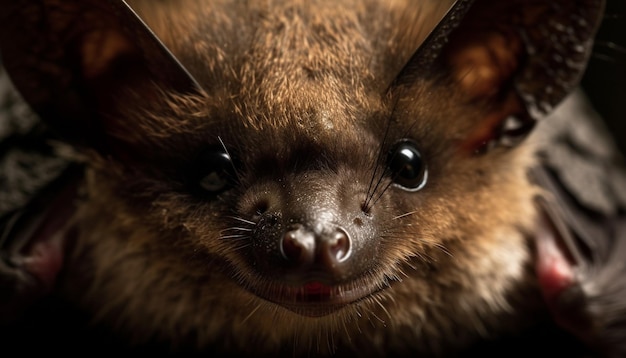 Fluffy rabbit fur close up with whiskers generated by AI