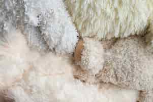 Free photo fluffy toy texture close up