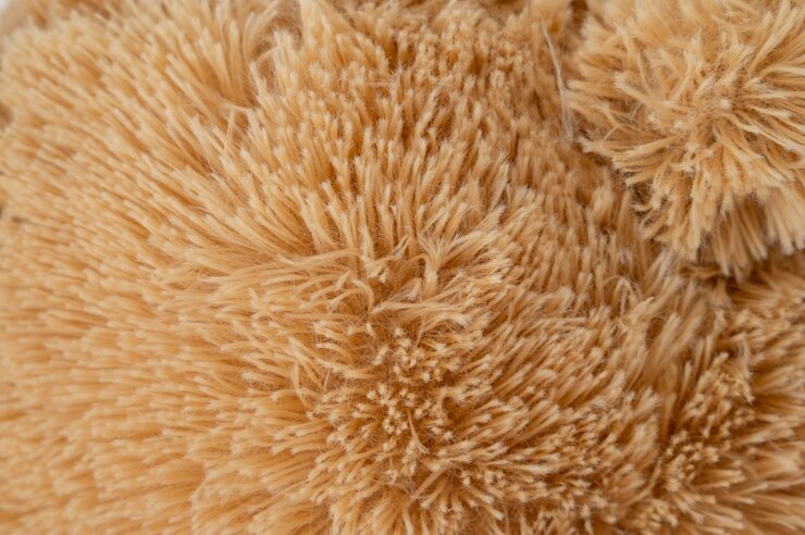 Free Photo fluffy toy texture close up