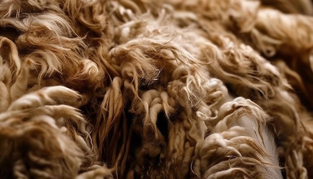 Free photo fluffy wool patterns create elegant winter rug generated by ai