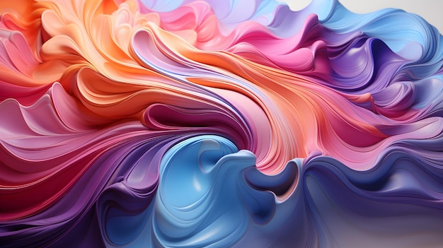 Free photo fluid art stily pastel colors liquid abstract background