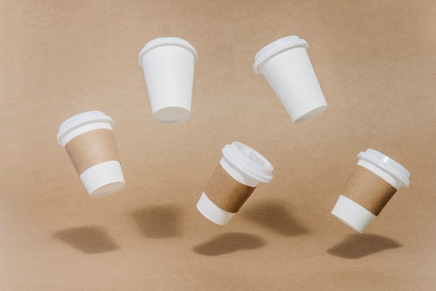 Flying coffee cups