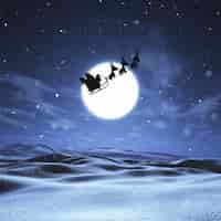 Free photo flying santa claus