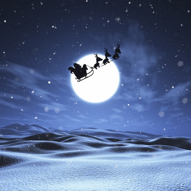 Flying santa claus