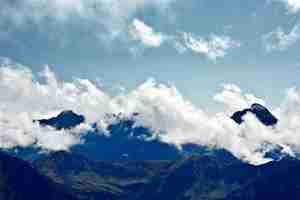 Free photo fog and clouds in mountains.