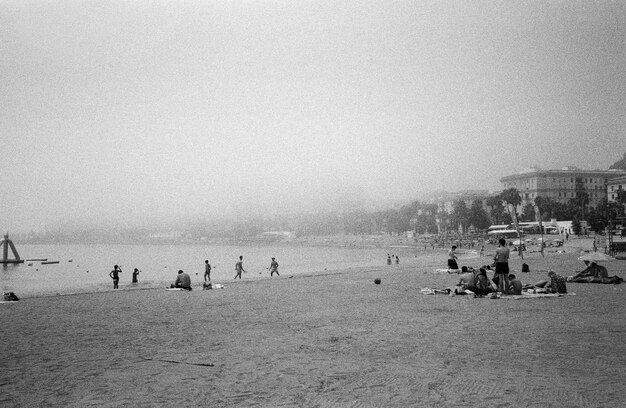 霧のビーチの日