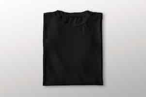 Free photo folded black t-shirt