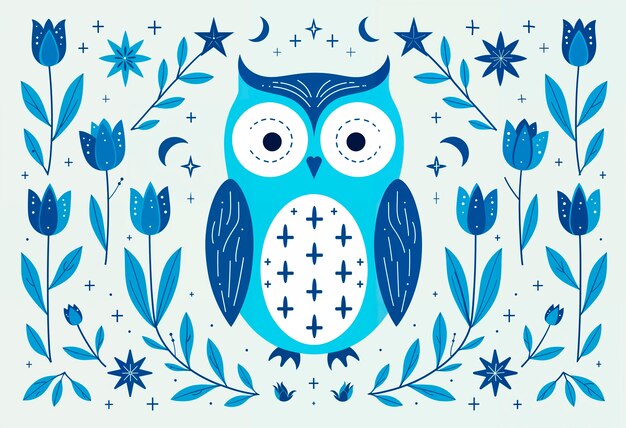 Folk style  animal pattern