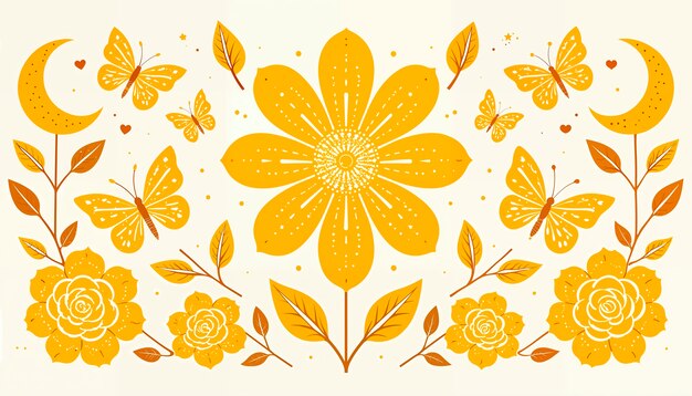 Folk style  animal pattern