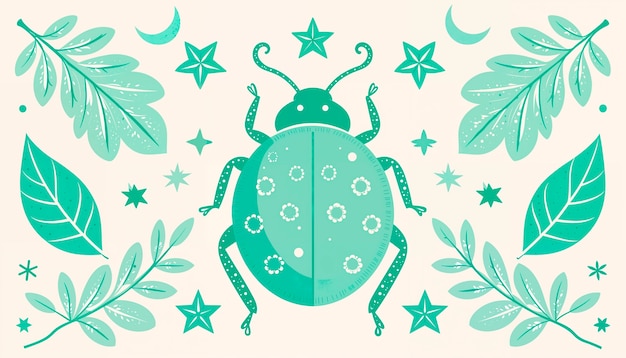 Folk style  animal pattern