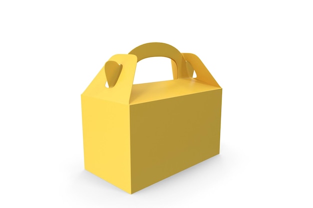 Коробка с едой желтая