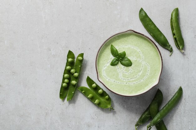 Food. Delicious soup made out of peas