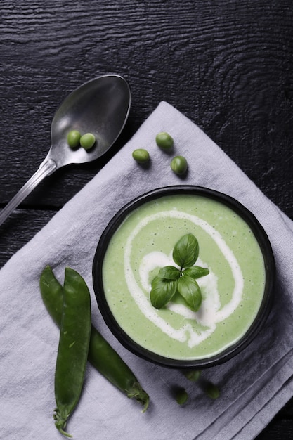 Food. Delicious soup made out of peas